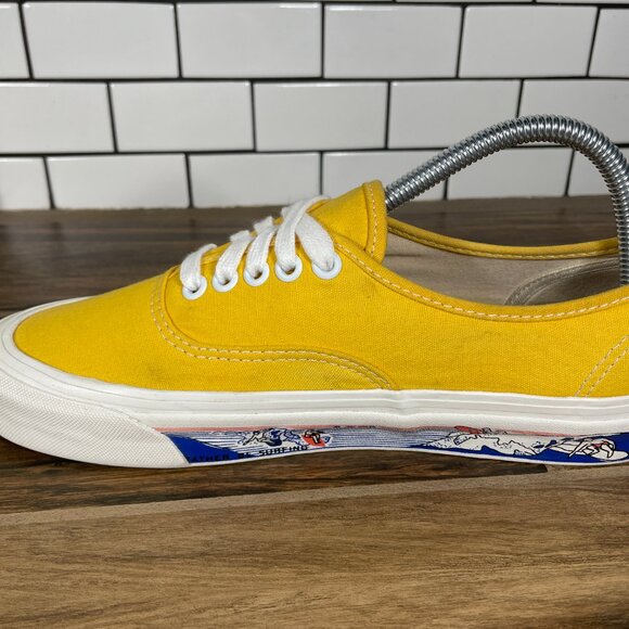 Vans Authentic 44 DX Anaheim Factory Mens Sz 7.5 Shoes Yellow Scene AW Sneakers main image 8